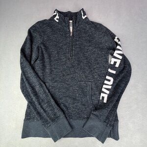 Womens Reflex LOVE Womens Sweatshirt Large Grey 1/4 Zip Pullover Athletic
